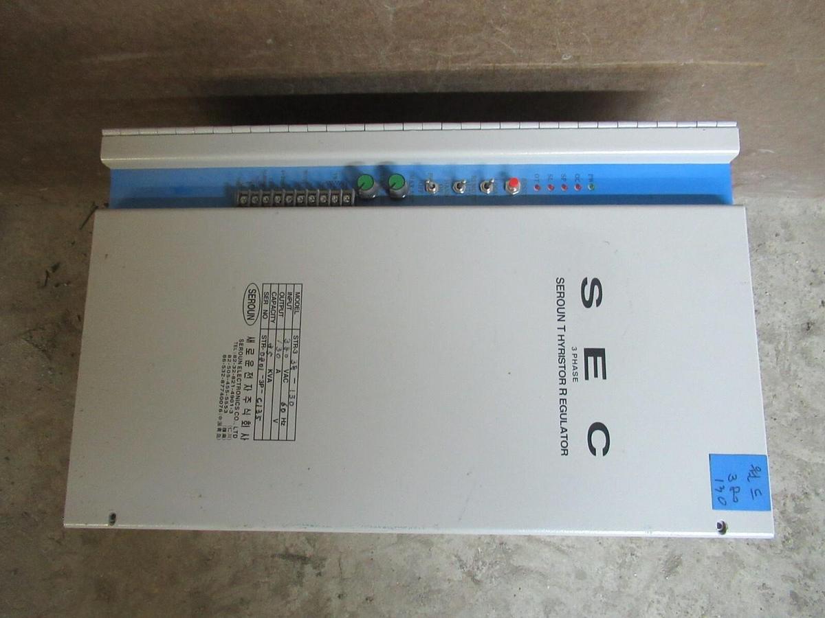 Used SEROUN THRYISTOR REGULATOR STR-338-130 380 VAC 60 HZ 130 AMP 35 KVA **WARRANTY**