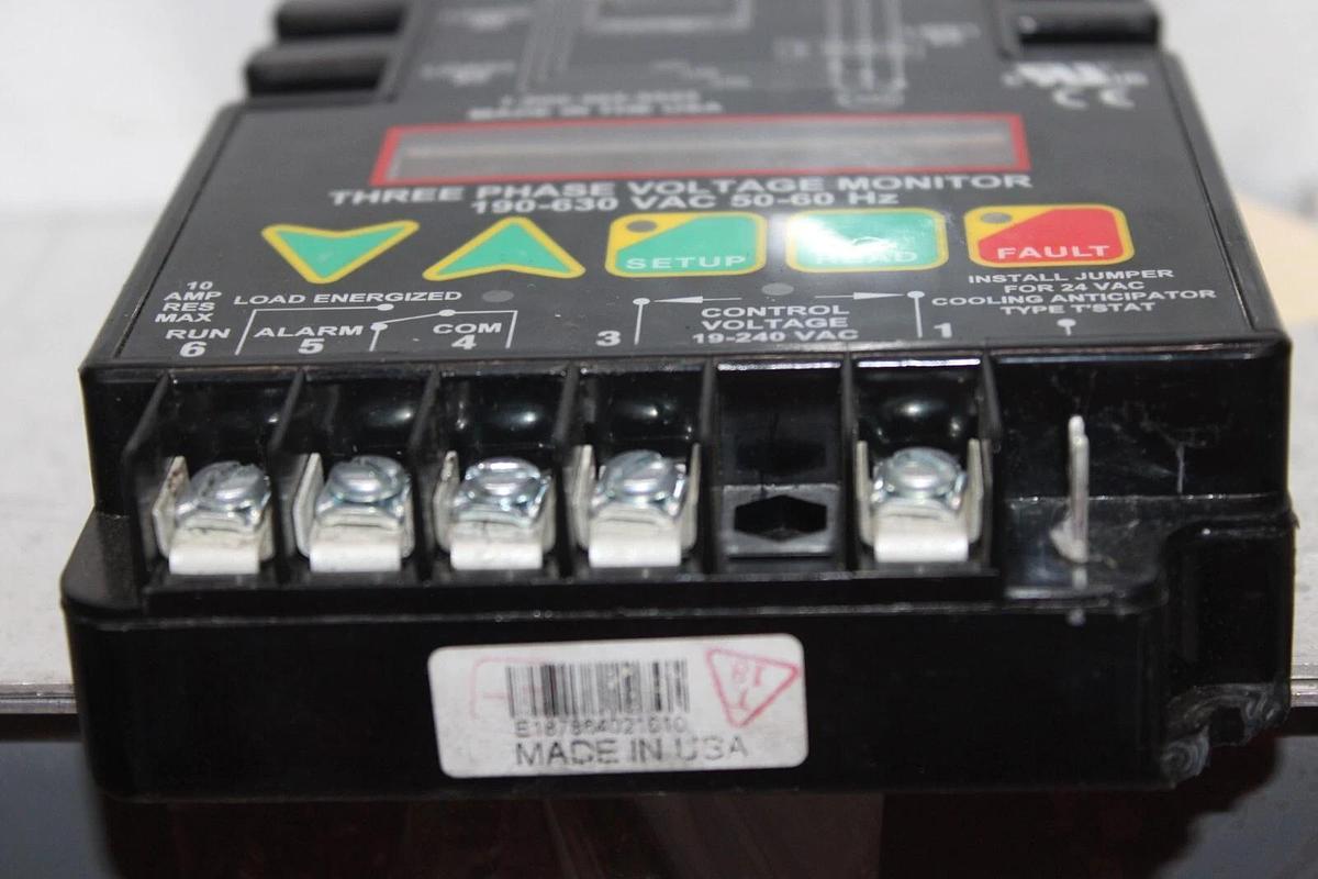 Used ICM CONTROLS THREE PHASE VOLTAGE MONITOR ICM450 190-630 VAC **WARRANTY**