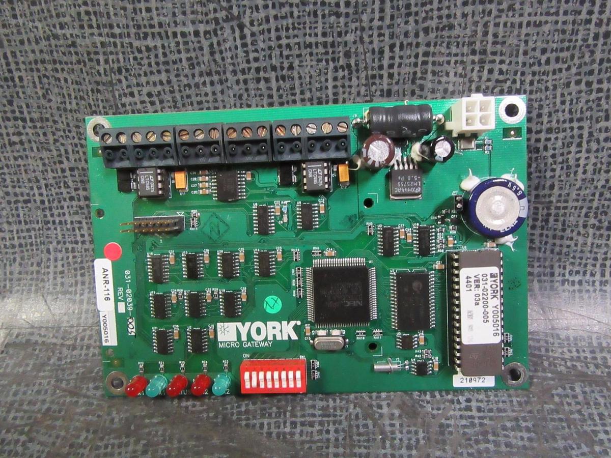 Used YORK CHILLER MICRO GATEWAY CIRCUIT POWER BOARD MODEL 031-02039-005 *WARRANTY*