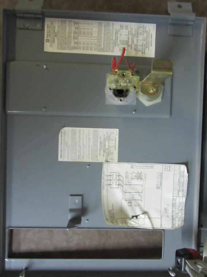 Used SQUARE D TWIN MCC FUSIBLE STARTER BUCKET 12" MODEL: 4 SIZE 1 W/ 8536-SDO1