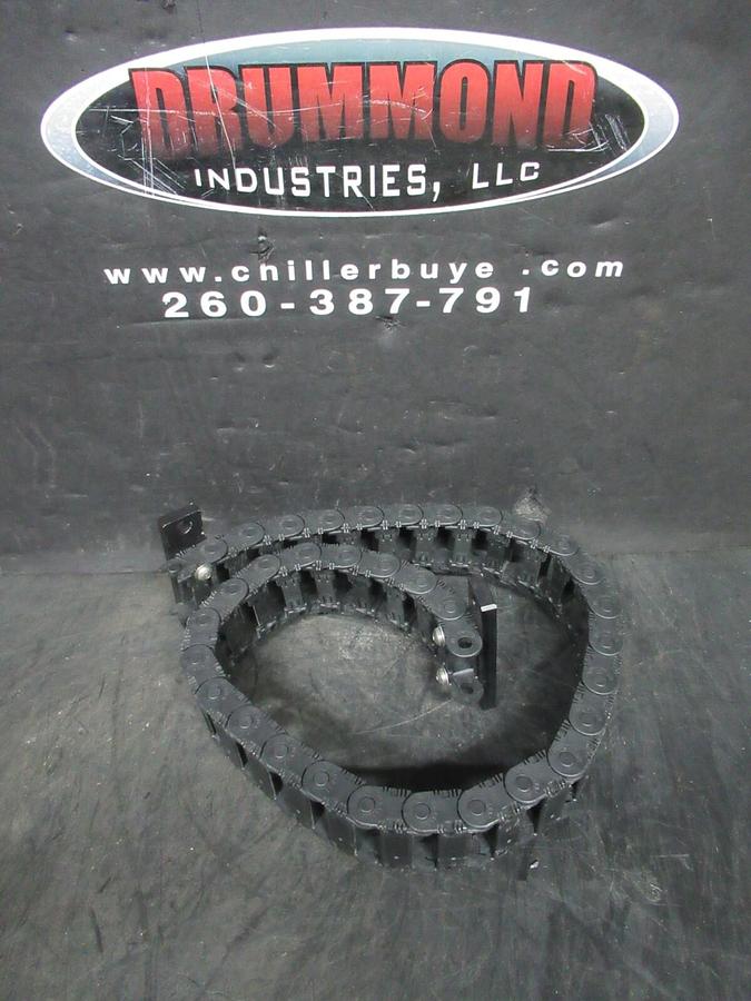 Used NYLATRAC ADJUSTABLE WIRE TRACK 34 LINKS 17" LENGTH X 1 1/2" WIDTH X 1/2" TALL