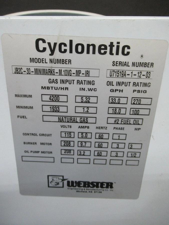 Used AUTOFLAME MM/EGA SYSTEM MM60016 MK. 6 230 VAC 45 W COMBUSTION MANAGEMENT SYSTEM