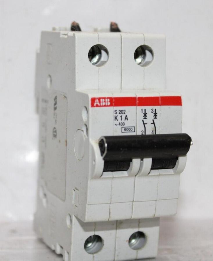 Used ABB CIRCUIT BREAKER S202-K1 277/480 VAC 2-POLE **WARRANTY INCLUDED**