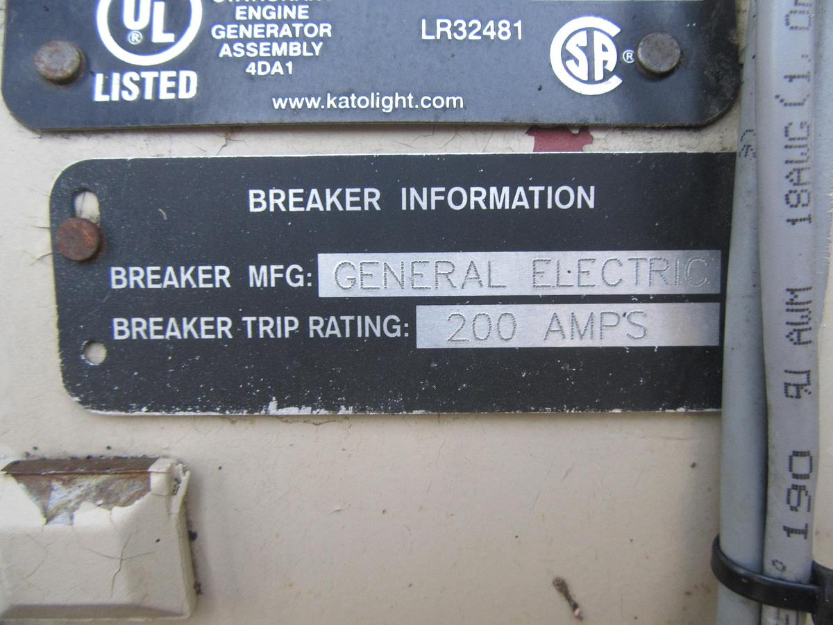 Used 60 KW DIESEL GENERATOR KATOLIGHT 120/240V RE-CONNECTABLE SOUND ENCLOSED 884HRS