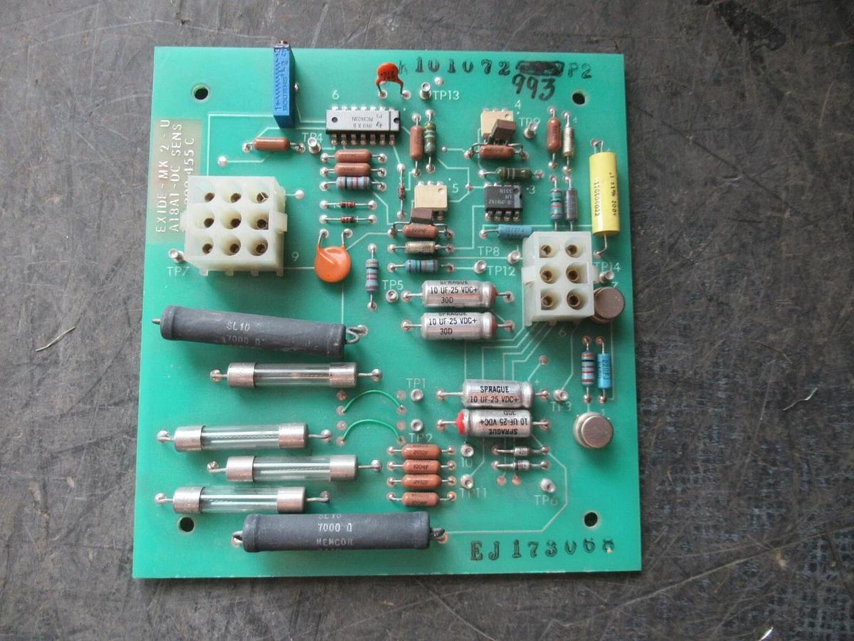 Used EXIDE CIRCUIT BOARD A18A1-DC SENS CK 101072993 P2 118302455C ** W/ WARRANTY **