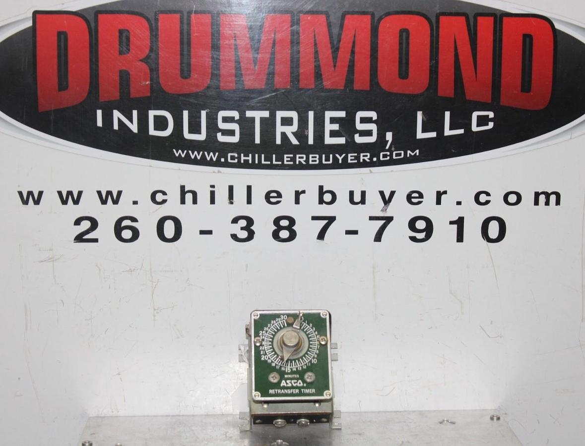 Used ASCO ESTERLINE RETRANSFER INDUSTRIAL TIMER CSF-J-4802-30M 220 VOLT 0-30 MINUTE