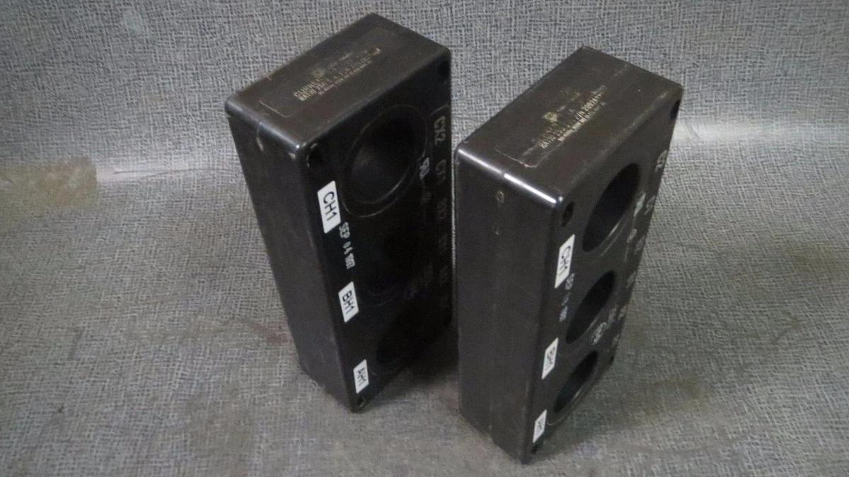 Used CUTLER HAMMER CURRENT TRANSFORMER (1) 250:5A 50-400 Hz # 2092A37H04 # 3P81-251