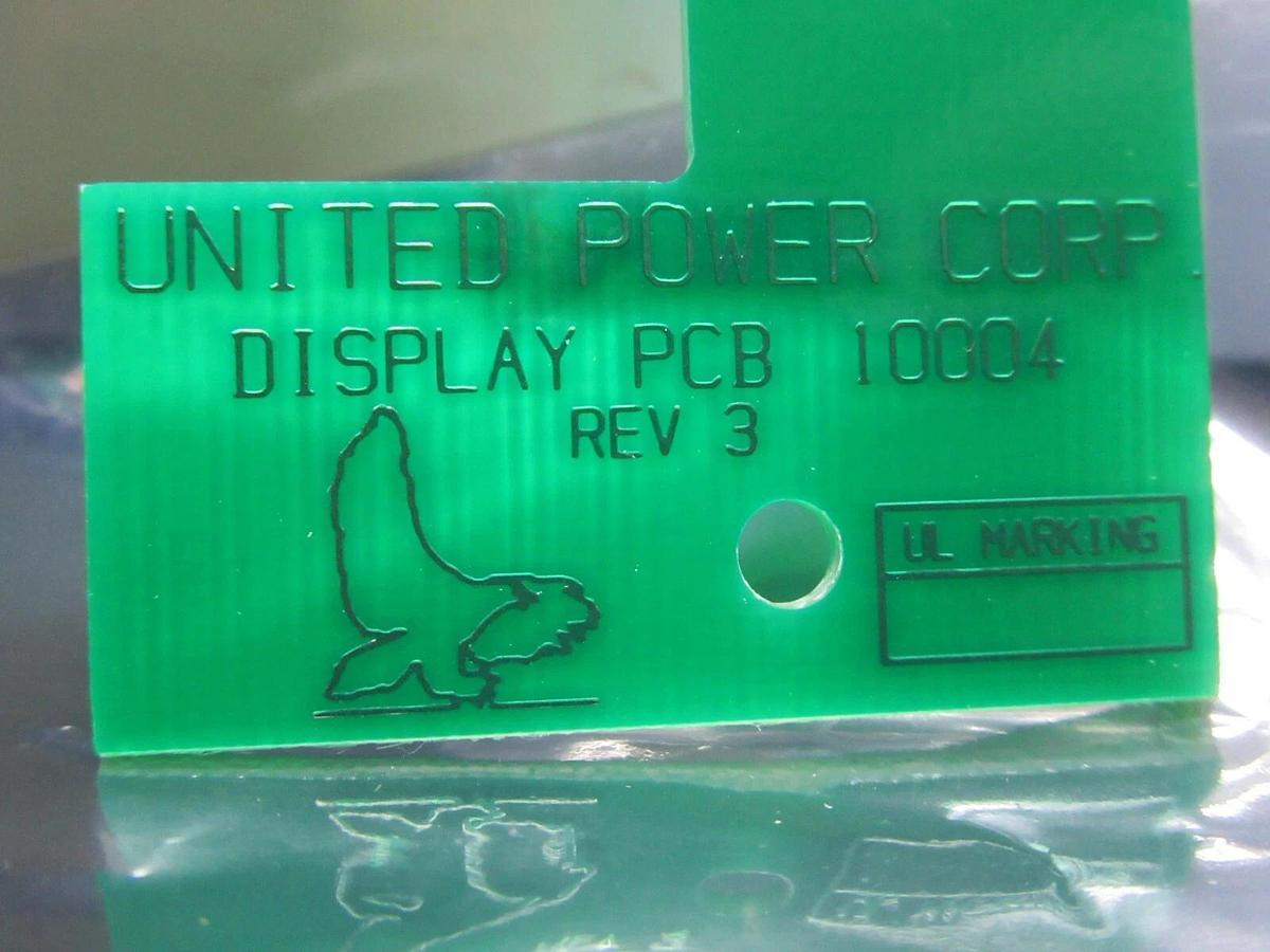UNITED POWER CORP DISPLAY CIRCUIT BOARD 0745080AT PCB-10004 REV. 3