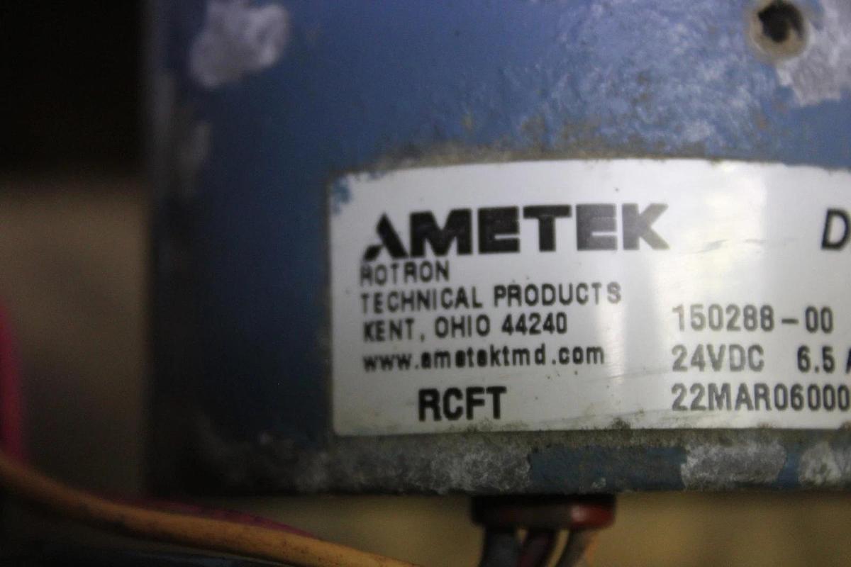 Used AMETEK DURA-TEK 3.0 ROTRON REGENATIVE BLOWER 081318 24 VDC 0.25 HP 6.5A 4000 RPM