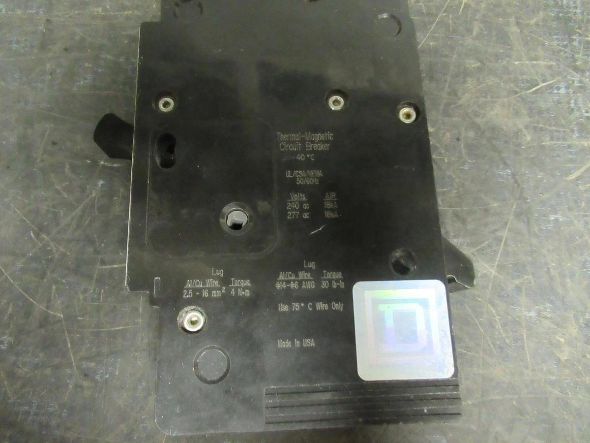 Used SQUARE D SINGLE POLE CIRCUIT BREAKER 20A EDB14020 277VAC **WARRANTY INCLUDED**