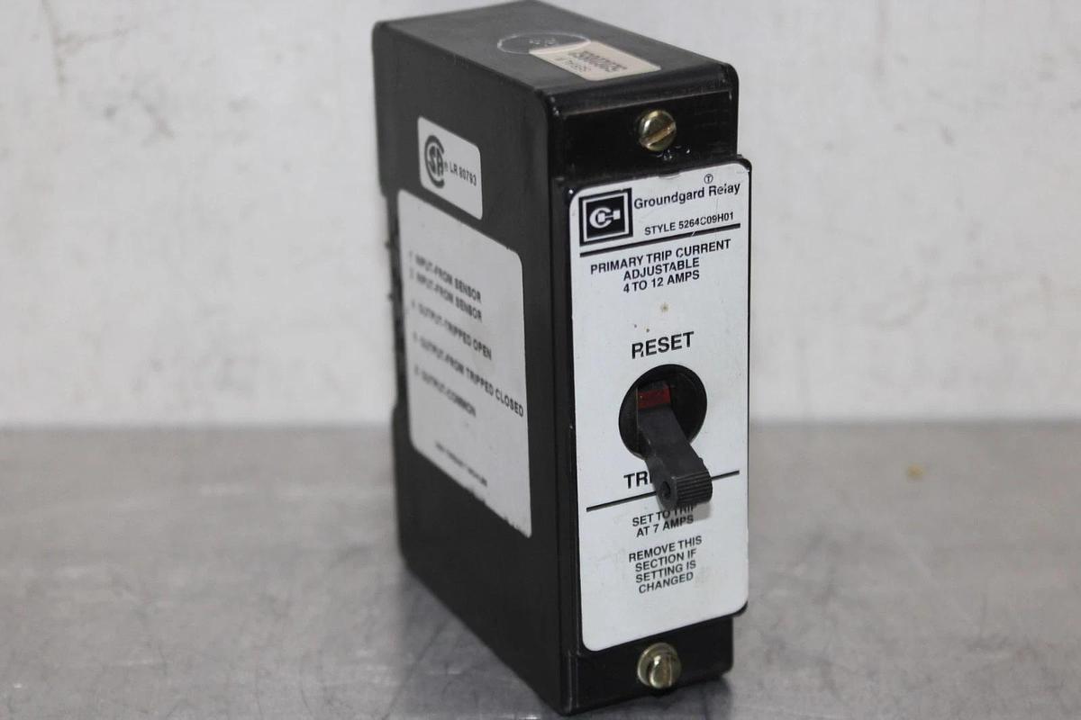 Used CUTLER-HAMMER GROUNDGARD RELAY 5264C09H01 10 AMP 250 VAC 50/60 HZ *WARRANTY*