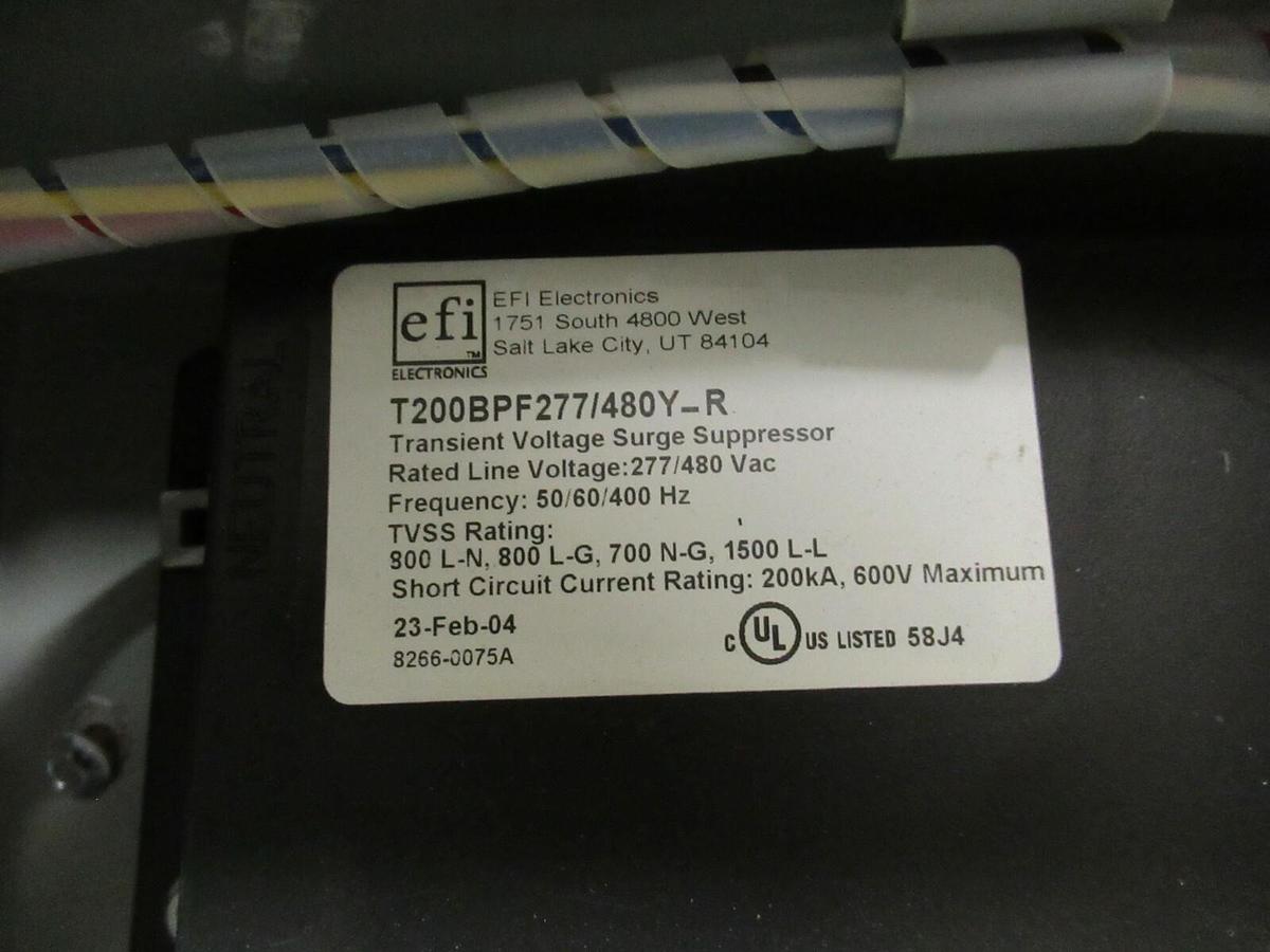 Used TITAN TRANSIENT VOLT SURGE SUPPRESSOR T200BPF / T200BPF277/480Y-R 277/480 VAC