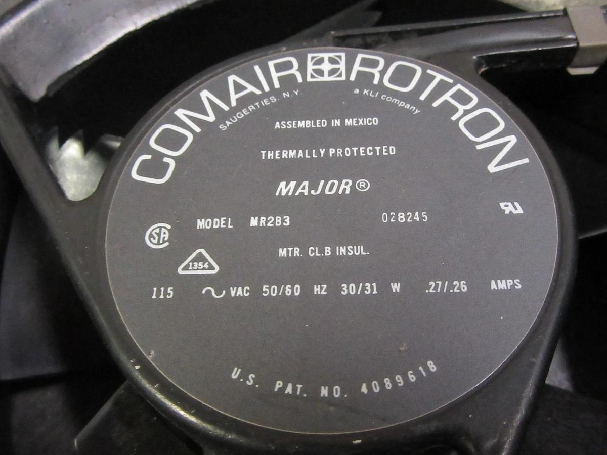 Used COMAIR ROTRON OEM "MAJOR" COOLING FAN 115 VAC 0.27 AMP 30 WATT MODEL: MR2B3