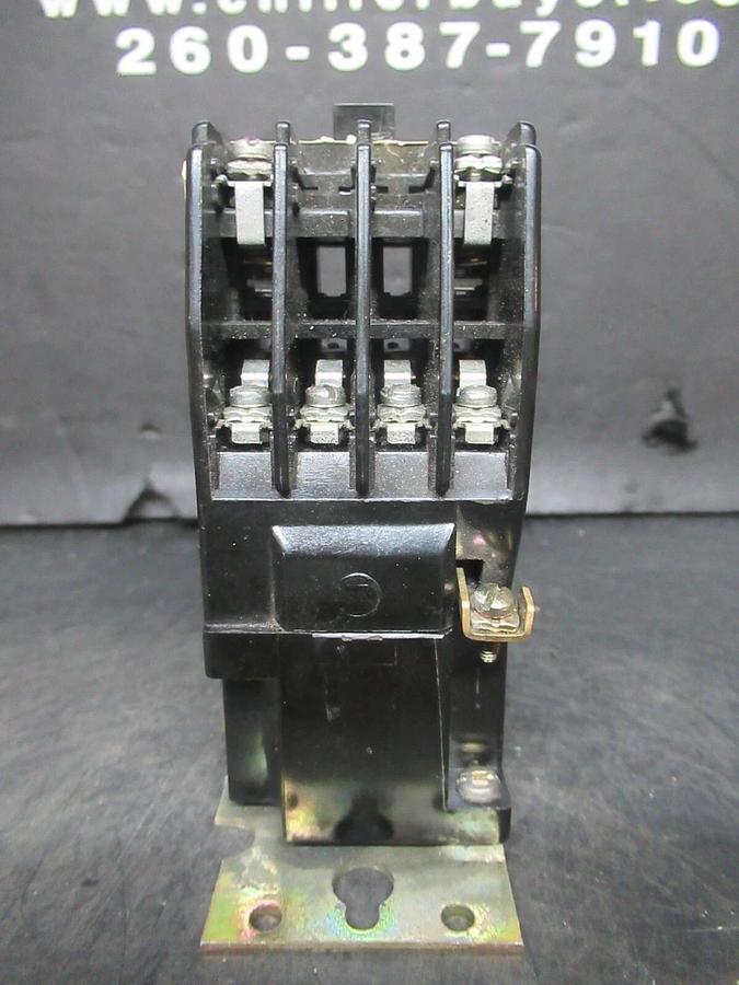 Used WESTINGHOUSE INDUSTRIAL CONTROL RELAY BF06F MODEL E 6-NC 60 AMP 120 VAC