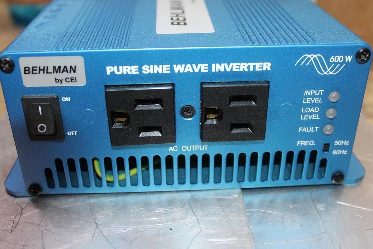 Used BEHLMAN PURE SINE WAVE INVERTER S600-148 INPUT: 48 VDC OUTPUT: 110 VAC 600W