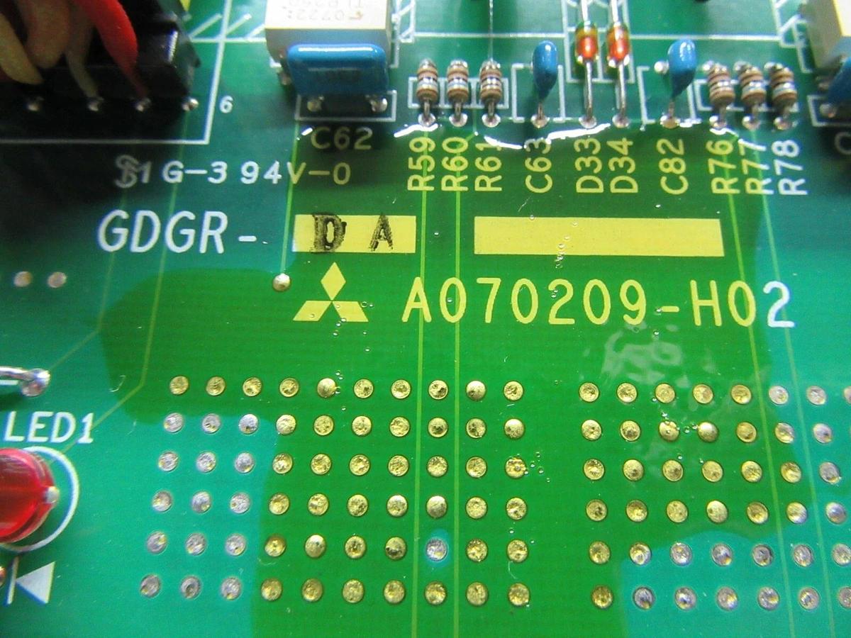 MITSUBISHI CIRCUIT BOARD PCB GATE DRIVE BOARD GDGR-DA A070209-H02