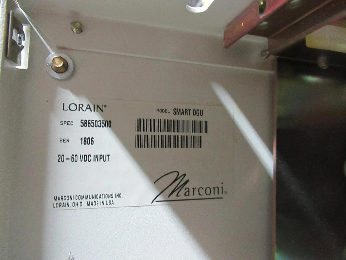 Used LORAIN SMART DGU DATA GATHERING UNIT 586503500 20-60 VDC MARCONI **WARRANTY**