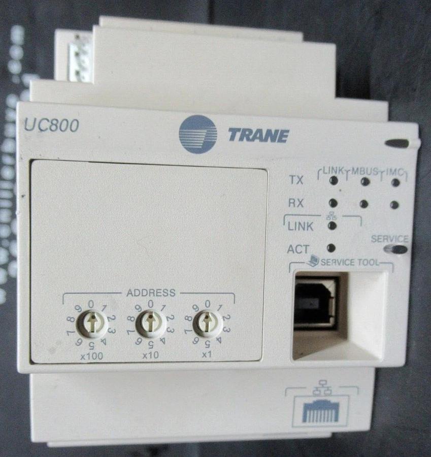 Used TRANE UC800 CHILLER EXPANSION MODULE X13651144-01 REV. D 24 VDC 210 mA