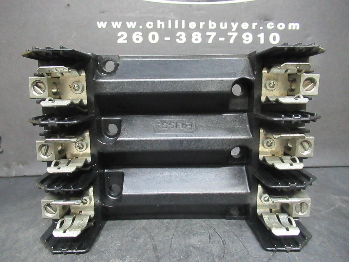 Used BUSS R60030-3CR THREE POLE FUSE BLOCK 30 AMP 600 VOLT CLASS R FUSE **WARRANTY**