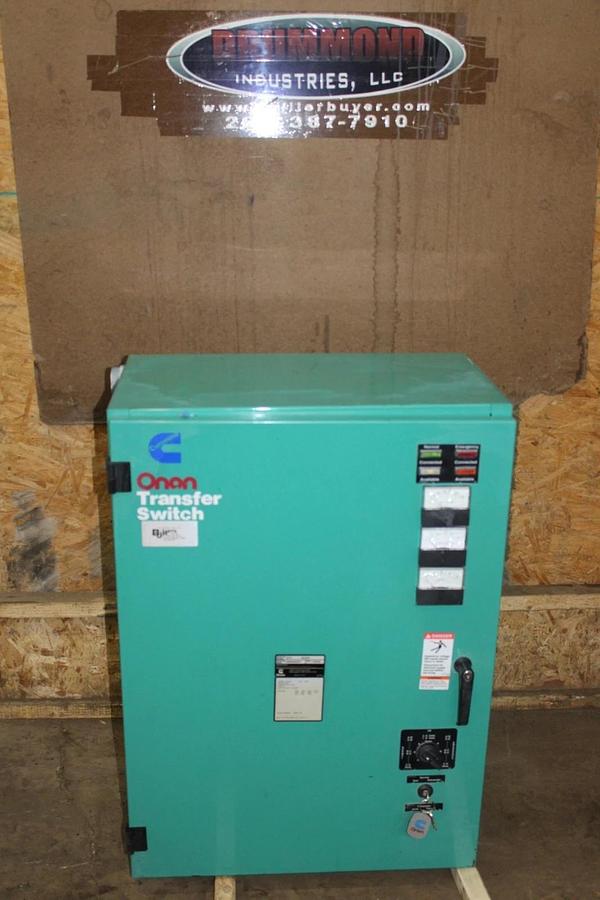 Used CUMMINS ONAN AUTOMATIC TRANSFER SWITCH OT-225 225 AMP 240 VAC 3-POLE 1-PHASE