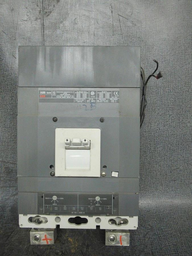 Used ABB BREAKER S6N 2 POLE 600VAC 500VDC 600A W/ AUXILIARY SWITCH **WARRANTY**