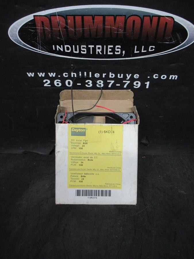 NEW SURPLUS DAYTON DC AXIAL FAN 6KD74 108 CFM 0.26 AMP 6.2 WATT 24 VOLT
