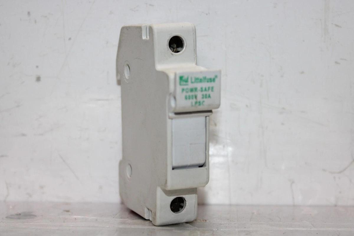 Used LITTELFUSE POWER-SAFE FUSE HOLDER LPSC 1-POLE 600 VOLT 30 AMP CLASS CC