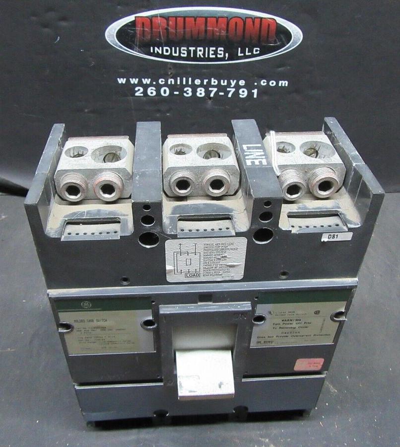 Used GE MOLDED CASE SWITCH TJJ436400 400 AMP 600 VAC 3-POLE **WARRANTY INCLUDED**
