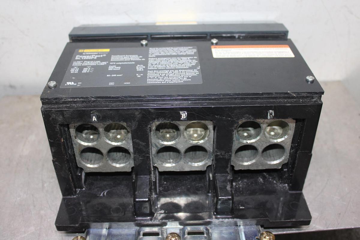 Used SQUARE D POWERPACT I-LINE CIRCUIT BREAKER MGA36800 800 AMP 600 VAC 3-POLE