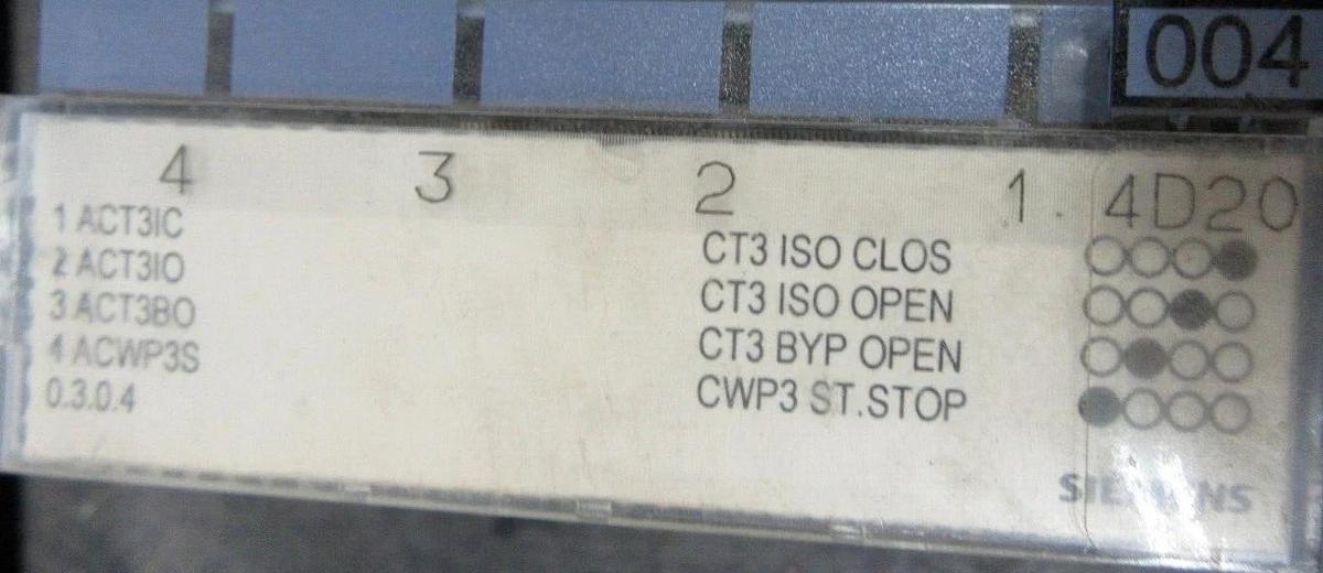 Used SIEMENS DIGITAL INPUT MODULE PTM6.4D20 **WARRANTY INCLUDED**