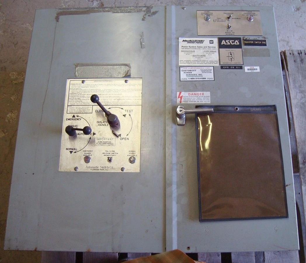 Used ASCO 150 AMP AUTOMATIC TRANSFER SWITCH 208 Y / 120 VAC 3 PHASE BULLETIN 940