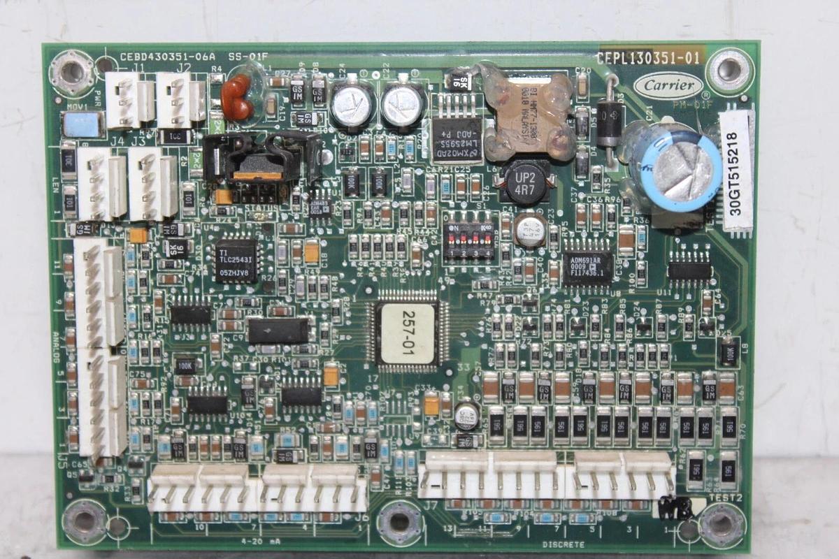 Used CARRIER CONTROL CIRCUIT BOARD CEPL130351-01 CEBD430351-06A 30GT515218