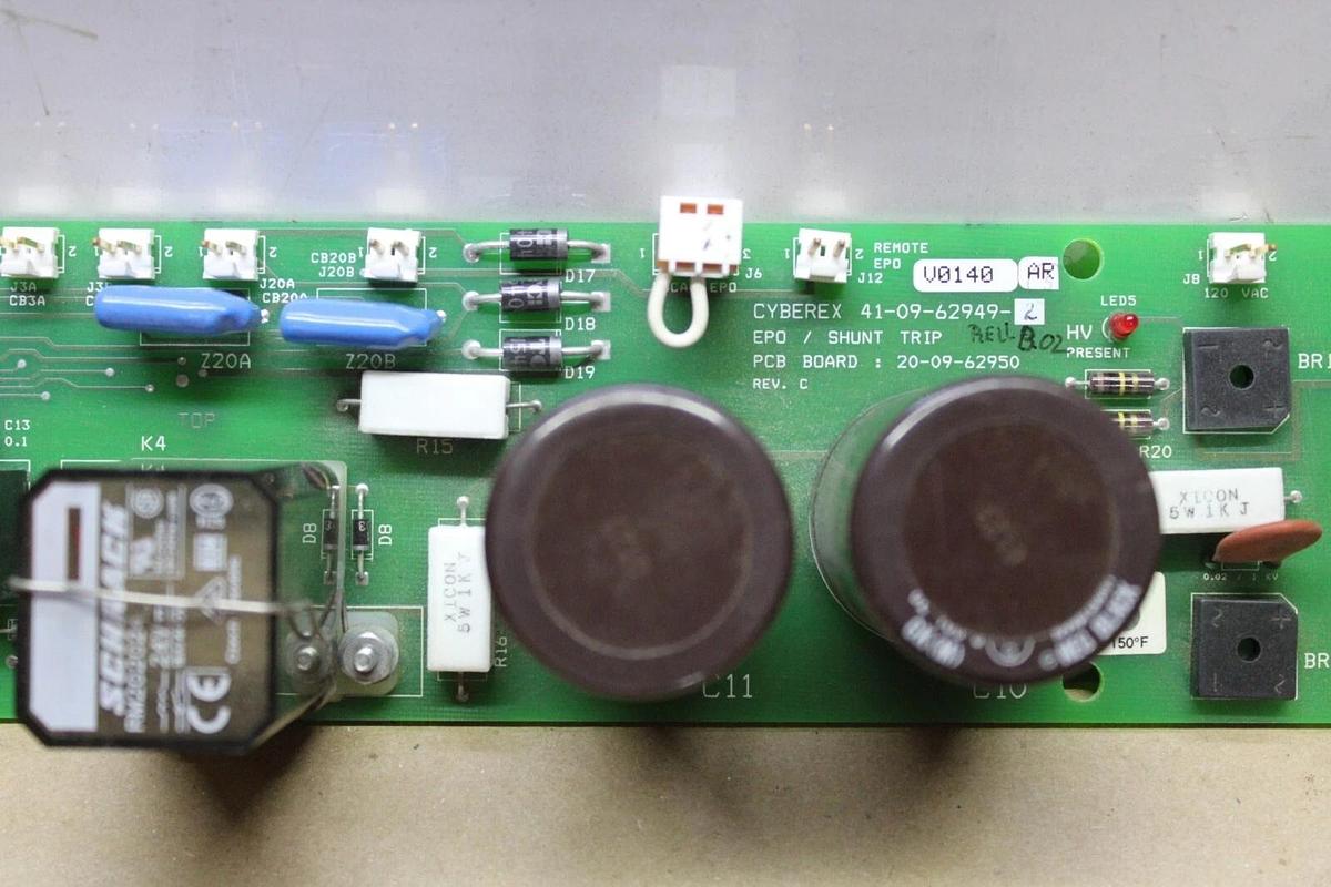Used CYBEREX EPO/SHUNT TRIP CIRCUIT BOARD 41-09-62949-02 REV. B02 **WARRANTY**