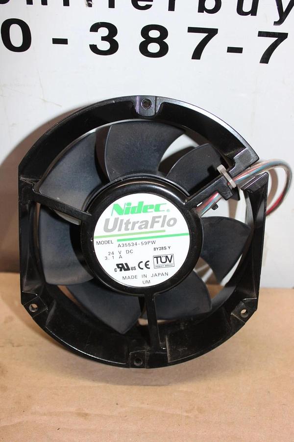 Used NIDEC ULTRAFLO FAN A35534-59PW 24 VDC 3.1 AMP *WARRANTY INCLUDED*