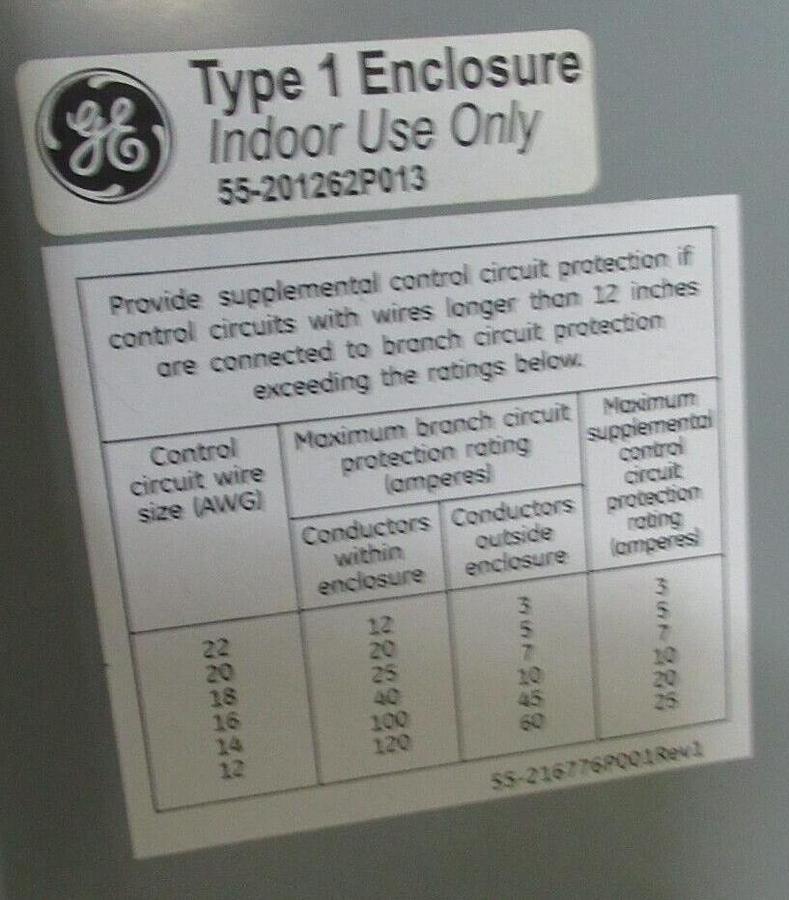 NEW SURPLUS GE 300 LINE CONTROL TYPE 1 ENCL. W/ SIZE 0 CR308BT**RA2AALKA#