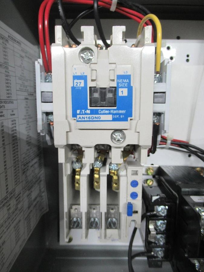 EATON COMBINATION STARTER ECN0718CAB TYPE: 12 W/ AN16DN0 27 AMP 600 VAC