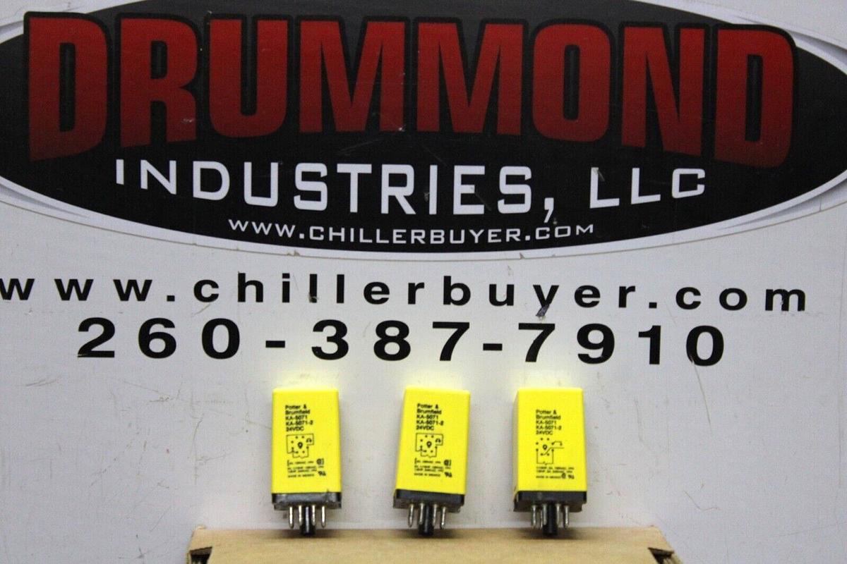 Used LOT OF 3 POTTER & BRUMFIELD RELAY KA-5071-2 120/240 VAC 5 AMP SINGLE PHASE