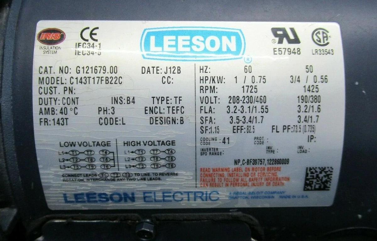 Used 1 HP SE ENCORE E26 WINSMITH XDBS 40:1 GEAR BOX W/ LEESON MOTOR & STEARNS BRAKE