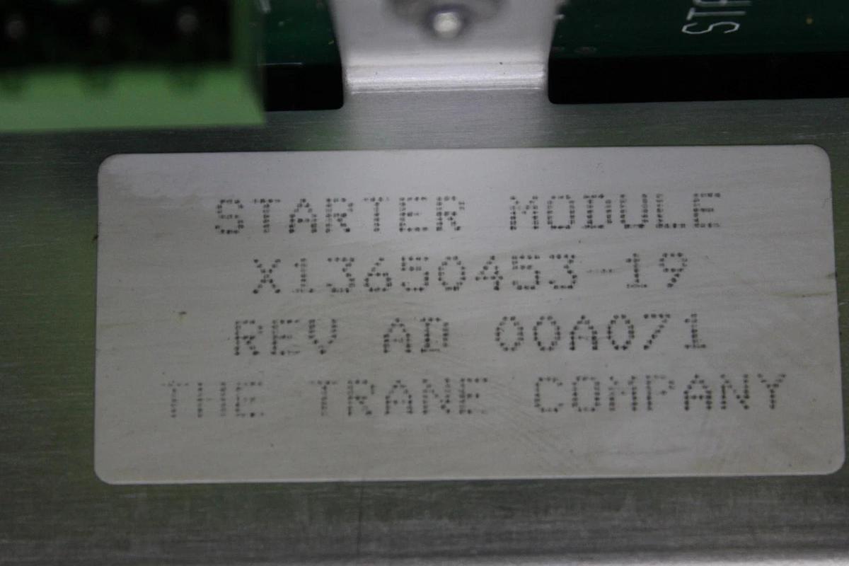 Used TRANE CHILLER STARTER MODULE X13650453-19 REV. AD M172300-LA032527