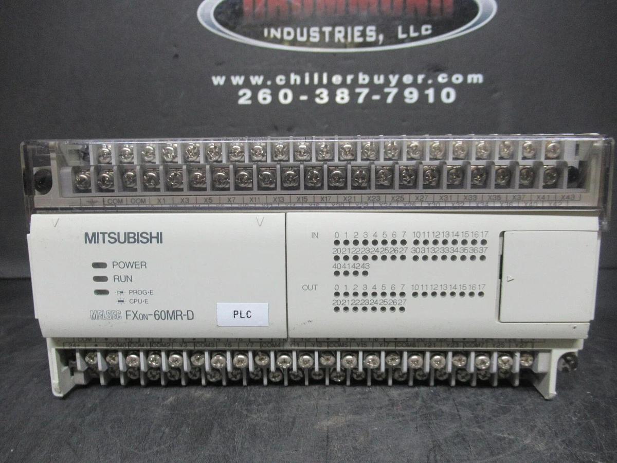 Used MITSUBISHI PROGRAMMABLE CONTROLLER FXON-60MR-D 24 VDC 24 WATT FX0N-60MR-D