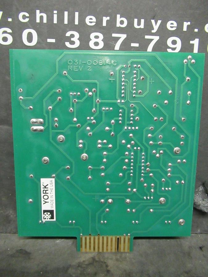 Used YORK CHILLER CIRCUIT BOARD MODEL: 031-00814C REV J  *WARRANTY *