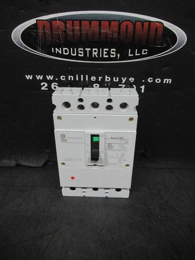Used GE BREAKER RECORD PLUS FBN36TE060R2 TYPE: HACR 60 AMP 600 VAC **WARRANTY**