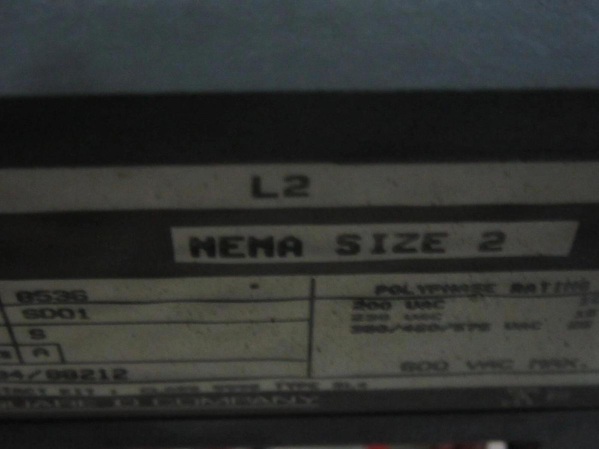 Used SQUARE D MCC FUSIBLE BUCKET 18" NEMA 2 MODEL 5W/ 8536SD01 *NO DOOR*