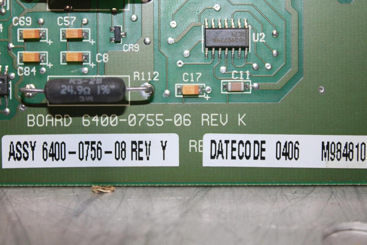 Used TRANE UCP2 STARTER CIRCUIT BOARD 6400-0756-08 REV. Y 6400-0755-06 REV. K