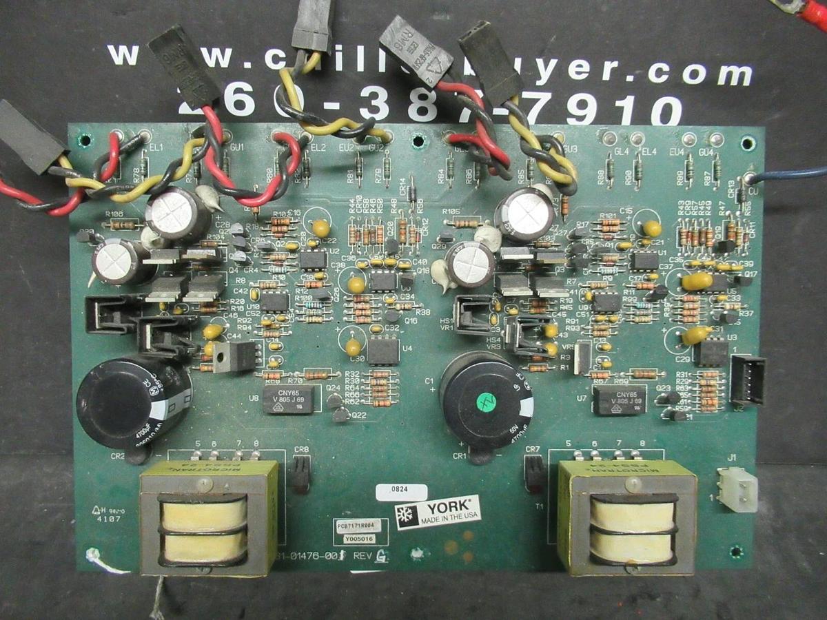 Used YORK VSD/VFD GATE CONTROL BOARD 031-01476-001 REV. G