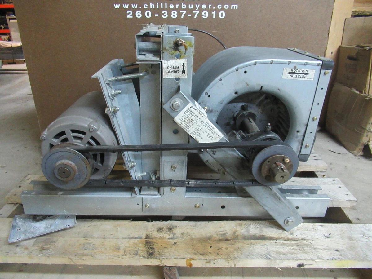 Used BROWNING FAN V-BELT DRIVE MODULE 0400 1660 RPM 1 HP H3J165B SQUIRREL CAGE