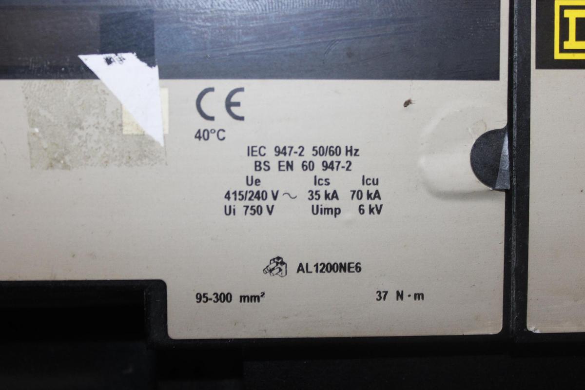 Used SQUARE D POWERPACT I-LINE CIRCUIT BREAKER HJA36100 100 AMP 600 VAC 3-POLE