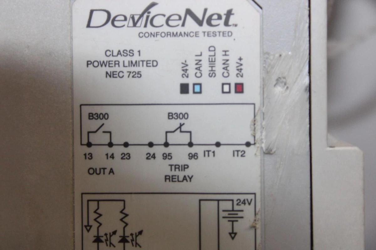 Used ALLEN BRADLEY DEVICENET OVERLOAD RELAY 592-EC1CC 193-ECPM2 5-25A 600V