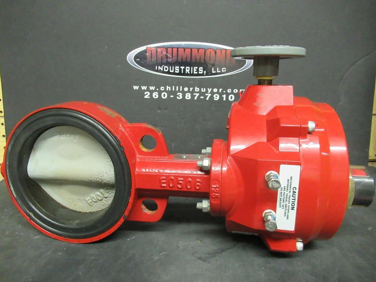 Used BRAY 5" BUTTERFLY VALVE S30H5 JOHNSON CONTROLS ACTUATOR JCI-022-13035-000