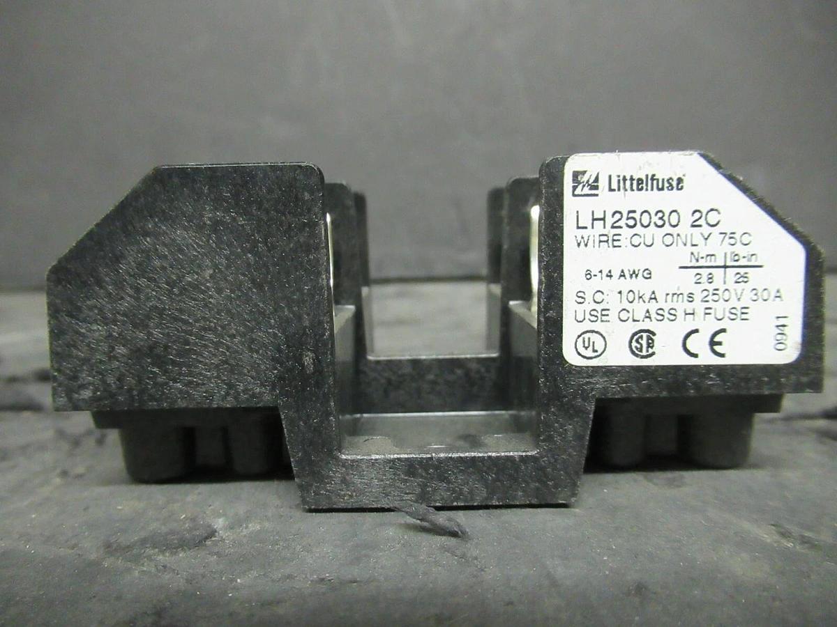 Used LOT OF 2 LITTELFUSE FUSE HOLDER L25030-2C FOR 30 AMP 250 V FUSES **WARRANTY**
